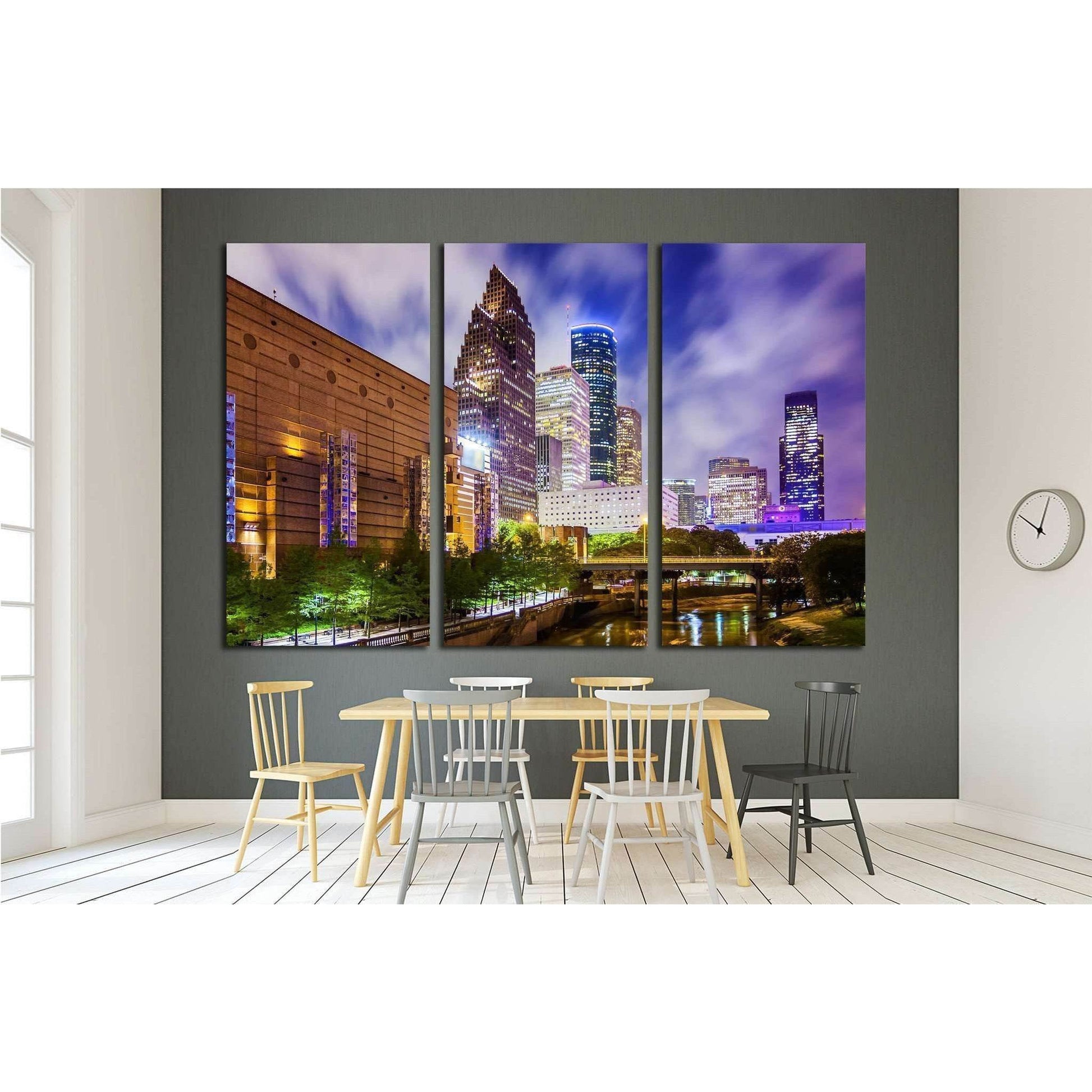 Houston, Texas downtown cityscape at night №2075 Ready to Hang Canvas PrintCanvas art arrives ready to hang, with hanging accessories included and no additional framing required. Every canvas print is hand-crafted, made on-demand at our workshop and exper