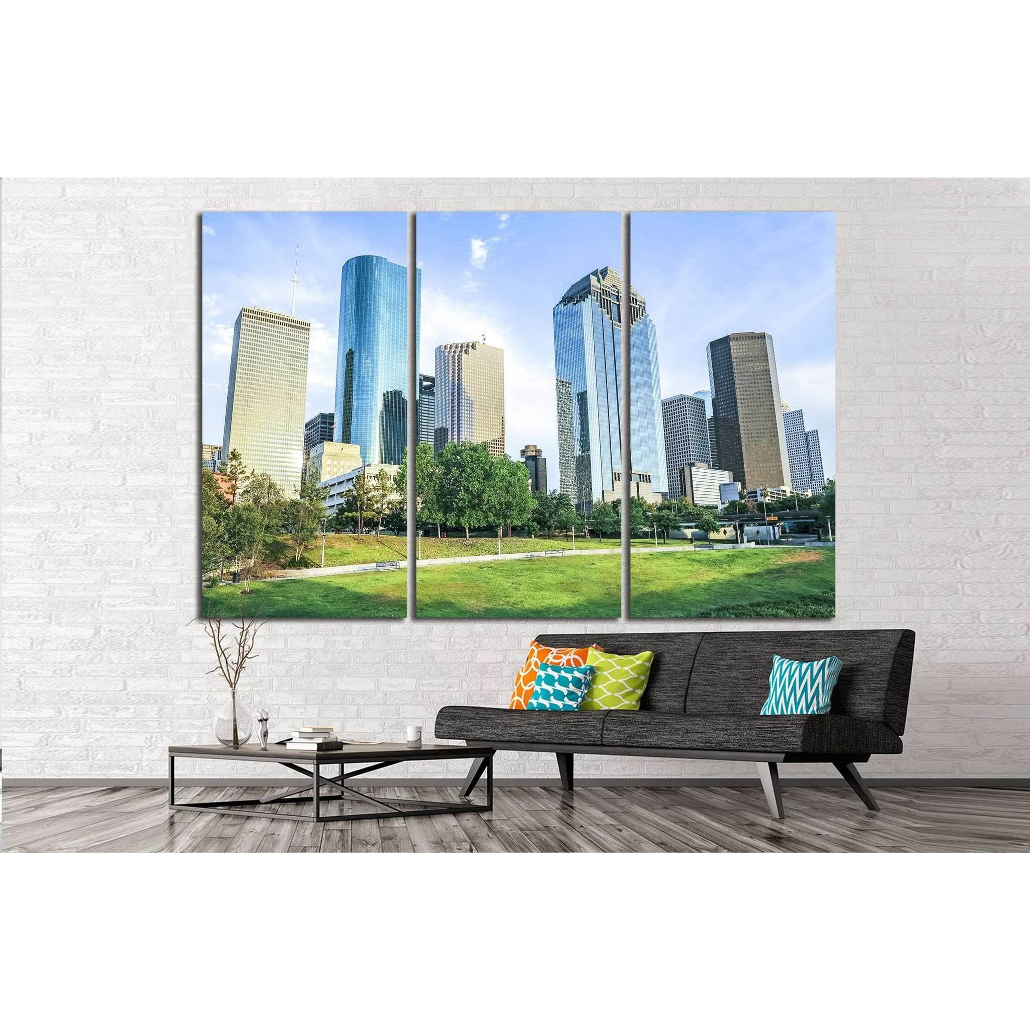 Houston, Texas in daytime №893 Ready to Hang Canvas PrintCanvas art arrives ready to hang, with hanging accessories included and no additional framing required. Every canvas print is hand-crafted, made on-demand at our workshop and expertly stretched arou