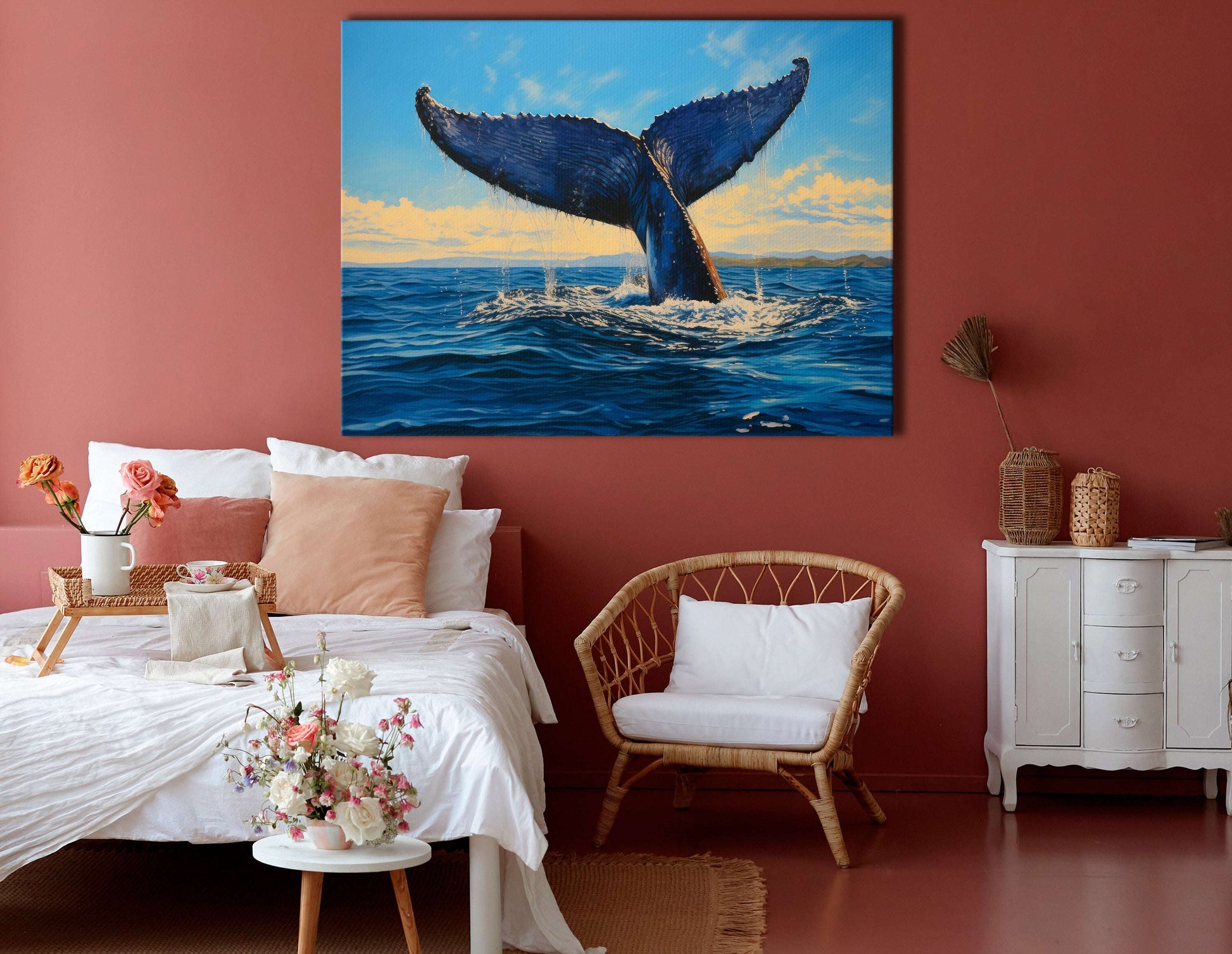 Humpback Whale Tail - Canvas Print - Artoholica Ready to Hang Canvas Print