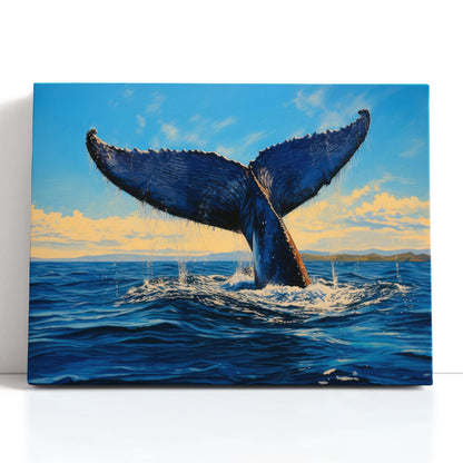 Humpback Whale Tail - Canvas Print - Artoholica Ready to Hang Canvas Print