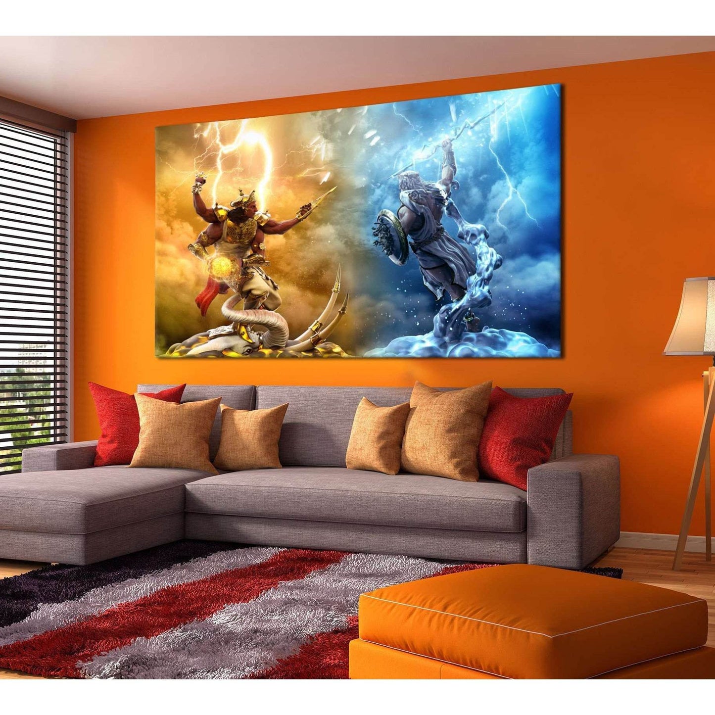 Indra vs Zeus №2021 Ready to Hang Canvas PrintCanvas art arrives ready to hang, with hanging accessories included and no additional framing required. Every canvas print is hand-crafted, made on-demand at our workshop and expertly stretched around 100% Nor