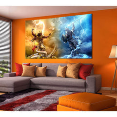 Indra vs Zeus №2021 Ready to Hang Canvas PrintCanvas art arrives ready to hang, with hanging accessories included and no additional framing required. Every canvas print is hand-crafted, made on-demand at our workshop and expertly stretched around 100% Nor