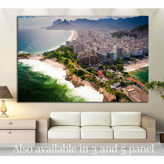 Ipanema Beach, Copacabana Beach, Rio de Janeiro, Brazil №1166 Ready to Hang Canvas PrintCanvas art arrives ready to hang, with hanging accessories included and no additional framing required. Every canvas print is hand-crafted, made on-demand at our works