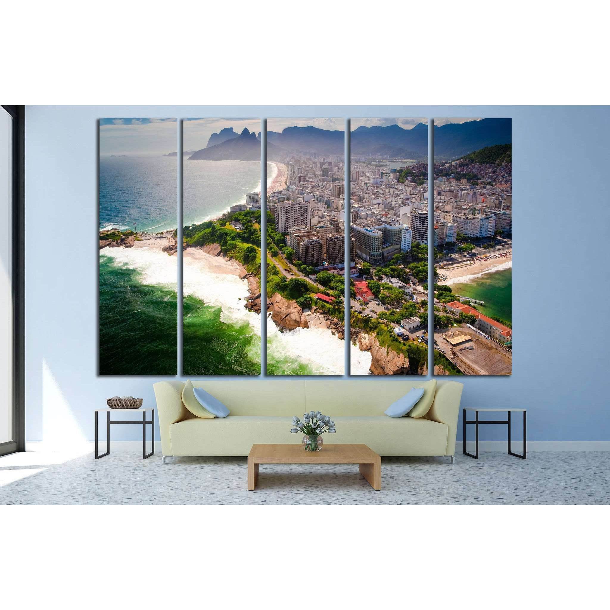 Ipanema Beach, Copacabana Beach, Rio de Janeiro, Brazil №1166 Ready to Hang Canvas PrintCanvas art arrives ready to hang, with hanging accessories included and no additional framing required. Every canvas print is hand-crafted, made on-demand at our works