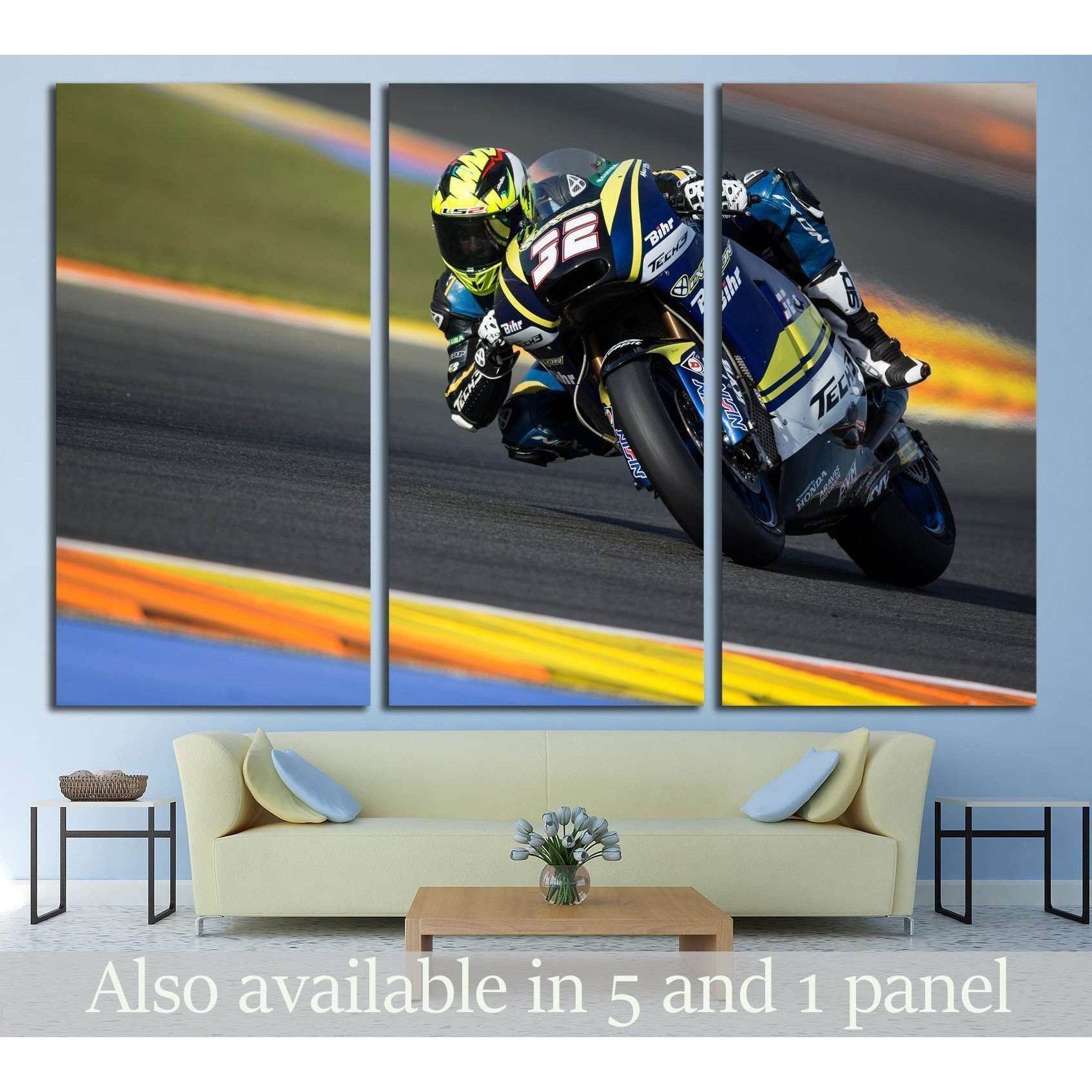 Isaac Vinales, Motogp Grand Prix, Valencia, Spain №1892 Ready to Hang Canvas PrintCanvas art arrives ready to hang, with hanging accessories included and no additional framing required. Every canvas print is hand-crafted, made on-demand at our workshop an