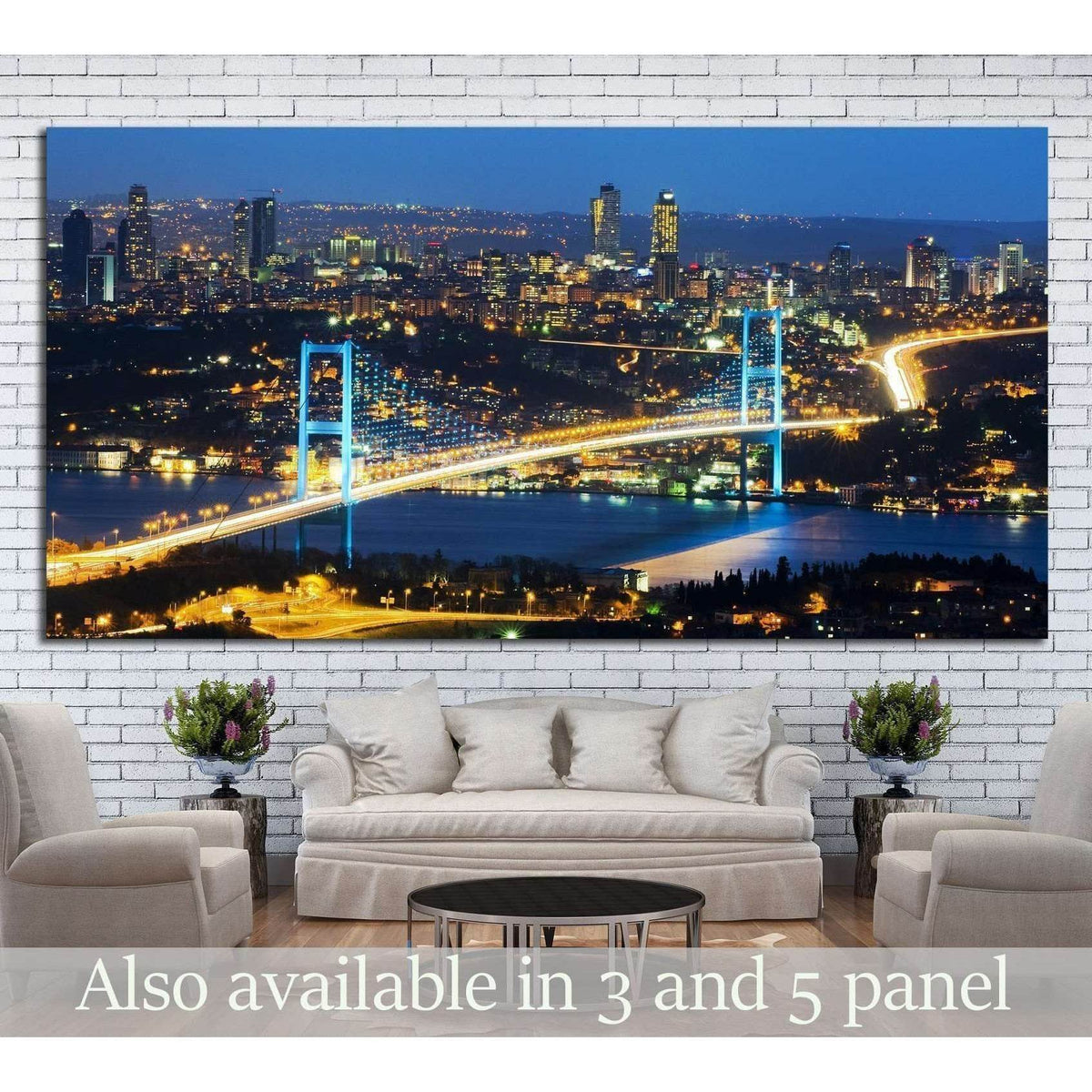Istanbul Nights, Istanbul Turkey Bosporus Bridge №1260 Ready to Hang Canvas PrintCanvas art arrives ready to hang, with hanging accessories included and no additional framing required. Every canvas print is hand-crafted, made on-demand at our workshop and