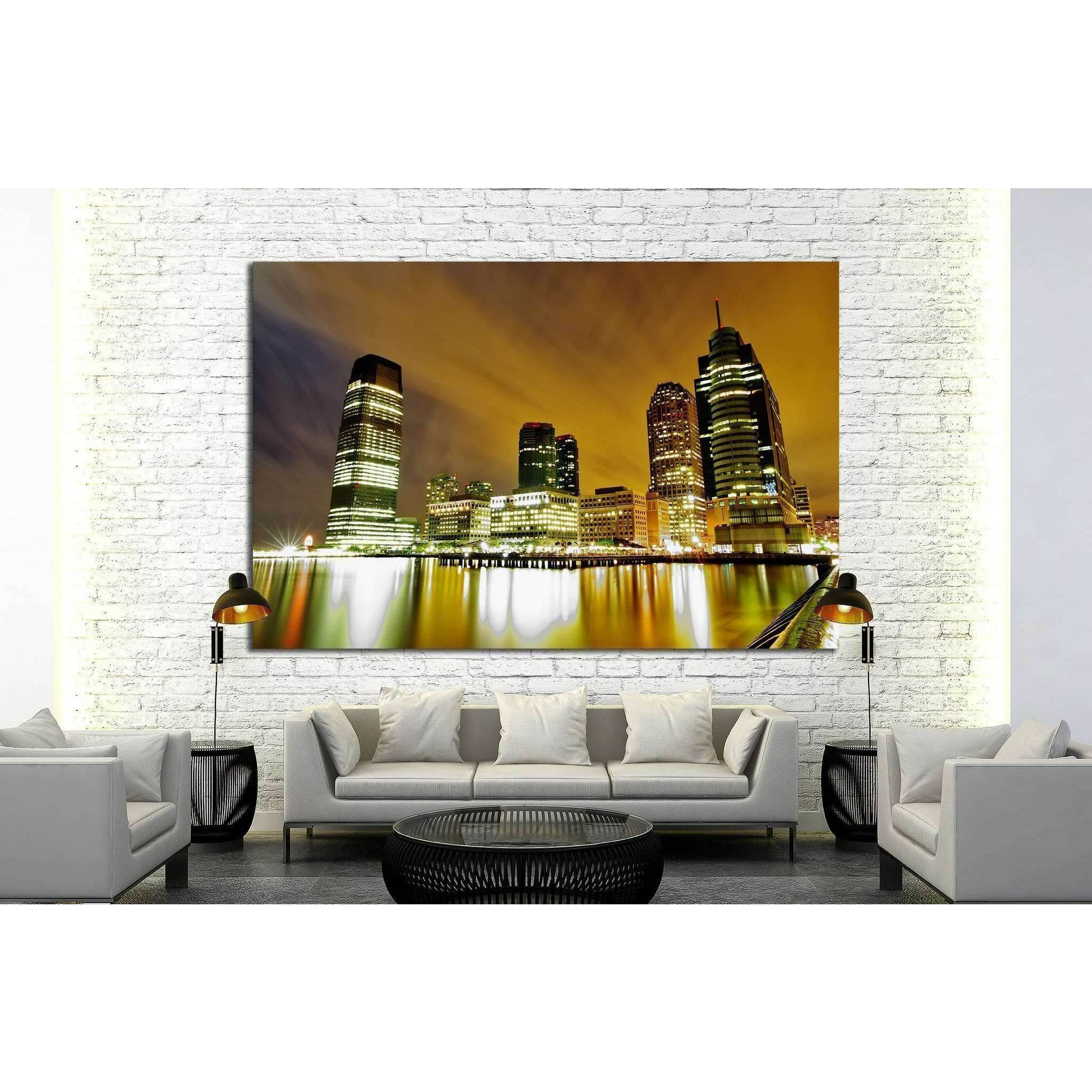 Jersey City Waterfront №1669 Ready to Hang Canvas PrintCanvas art arrives ready to hang, with hanging accessories included and no additional framing required. Every canvas print is hand-crafted, made on-demand at our workshop and expertly stretched around