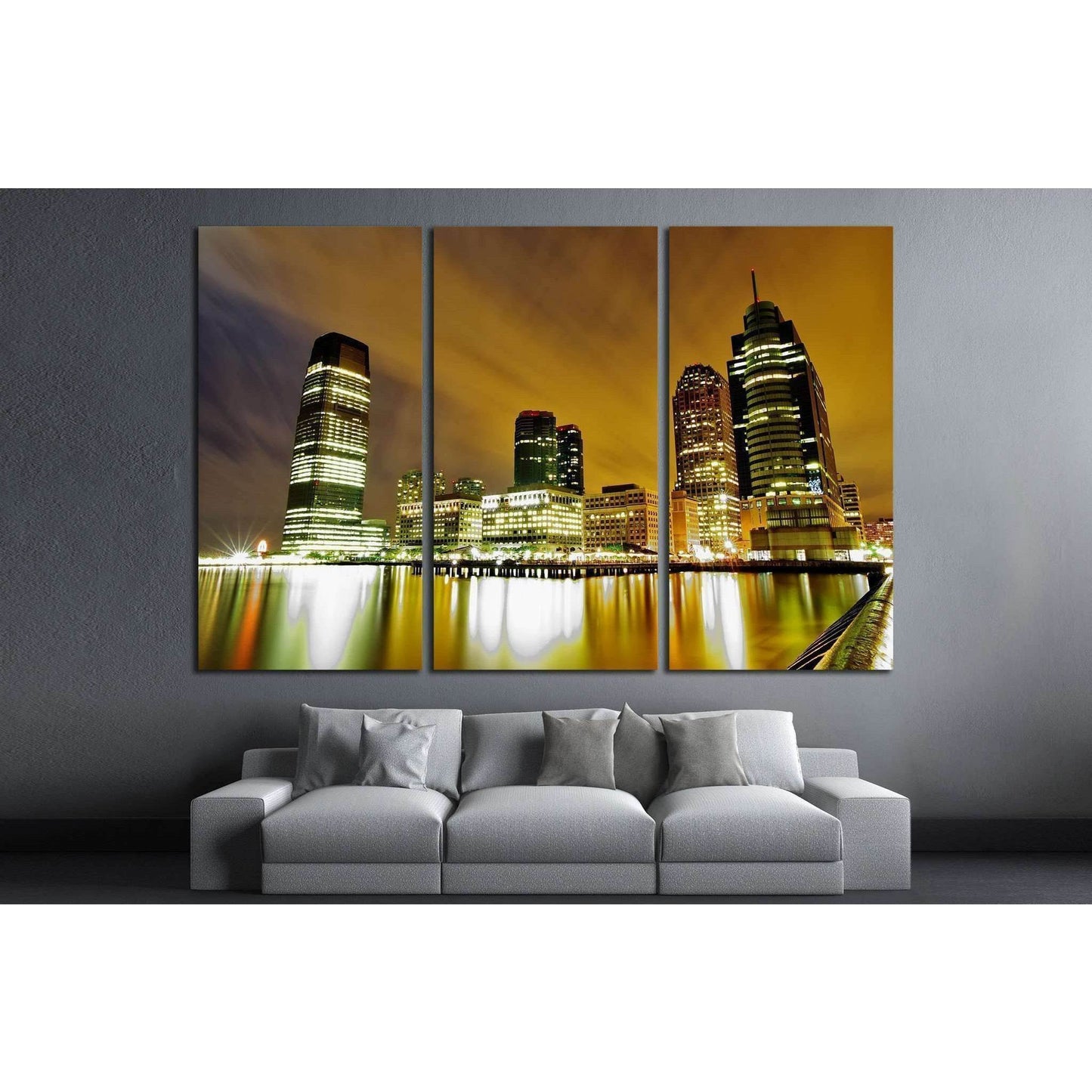 Jersey City Waterfront №1669 Ready to Hang Canvas PrintCanvas art arrives ready to hang, with hanging accessories included and no additional framing required. Every canvas print is hand-crafted, made on-demand at our workshop and expertly stretched around