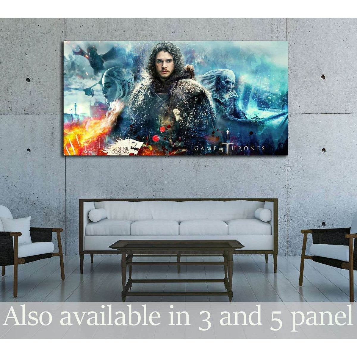 jon snow №3319 Ready to Hang Canvas PrintCanvas art arrives ready to hang, with hanging accessories included and no additional framing required. Every canvas print is hand-crafted, made on-demand at our workshop and expertly stretched around 100% North Am