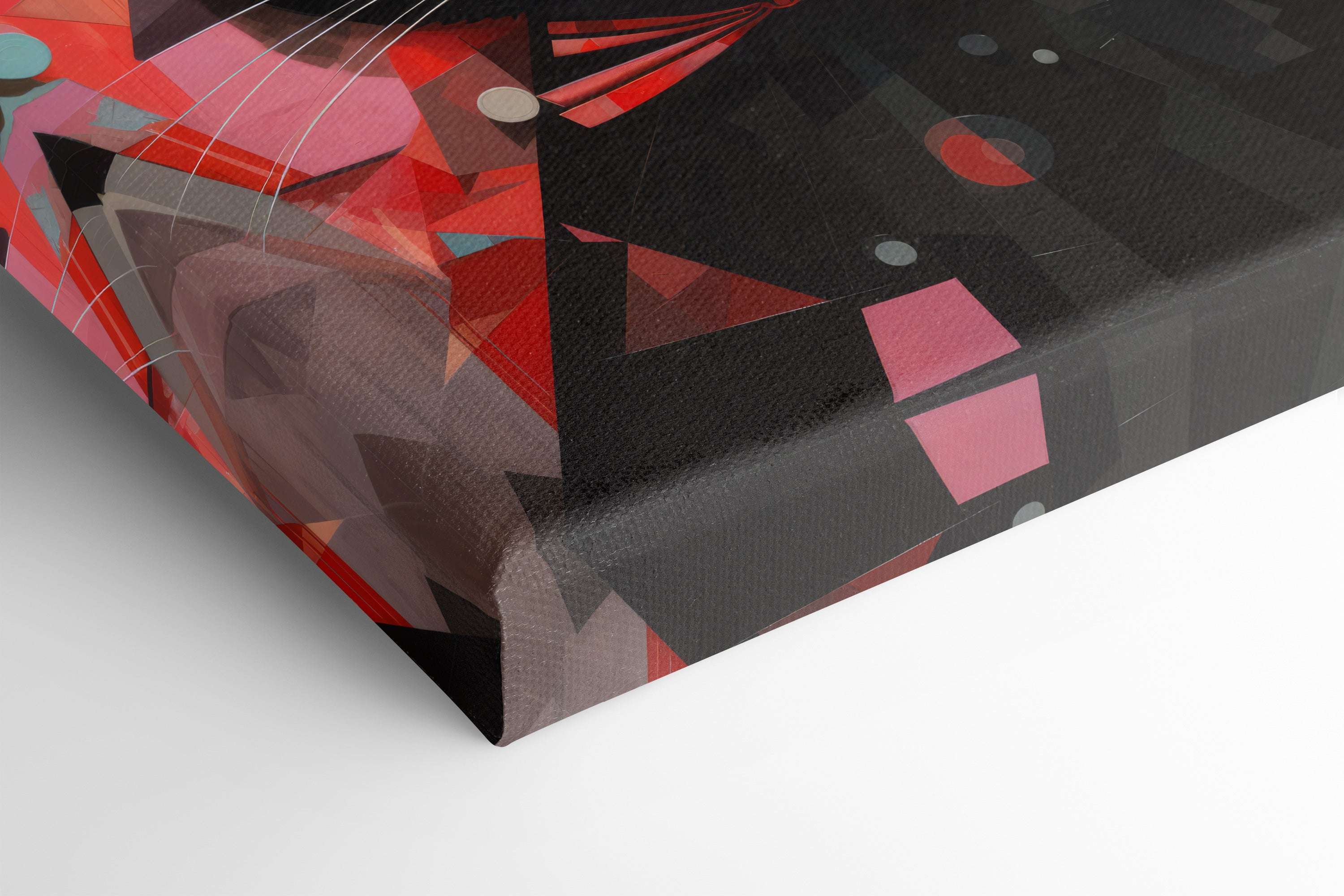 Kaleidoscopic Abstract Black Cat - Canvas Print - Artoholica Ready to Hang Canvas Print