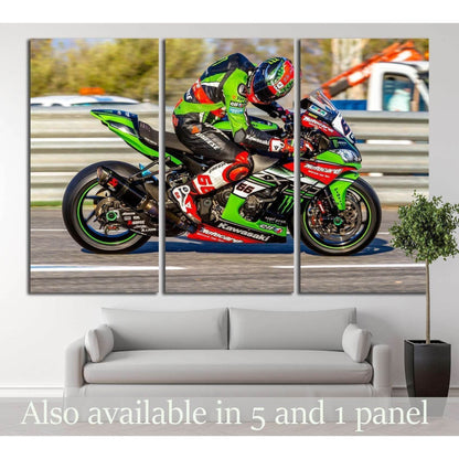 Kawasaki Ninja №161 Ready to Hang Canvas PrintCanvas art arrives ready to hang, with hanging accessories included and no additional framing required. Every canvas print is hand-crafted, made on-demand at our workshop and expertly stretched around 100% Nor