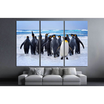 King Penguins heading to the water in the Falkland Islands №1845 Ready to Hang Canvas PrintCanvas art arrives ready to hang, with hanging accessories included and no additional framing required. Every canvas print is hand-crafted, made on-demand at our wo