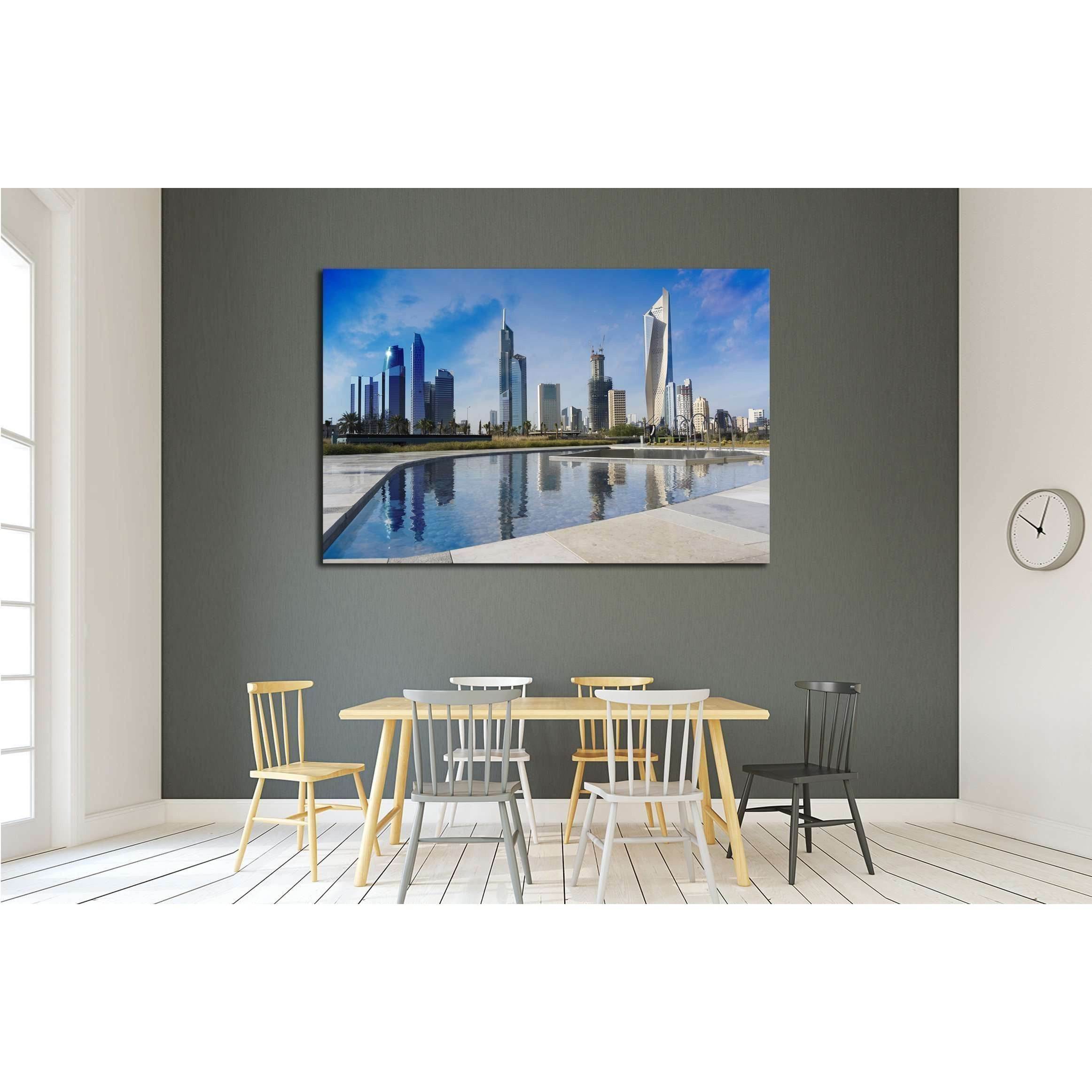 Kuwait city skyscraper №2193 Ready to Hang Canvas PrintCanvas art arrives ready to hang, with hanging accessories included and no additional framing required. Every canvas print is hand-crafted, made on-demand at our workshop and expertly stretched around