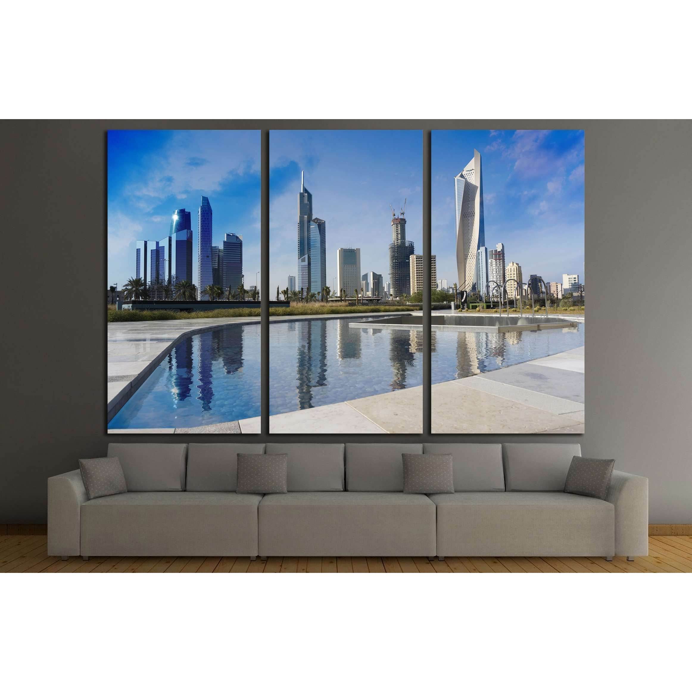 Kuwait city skyscraper №2193 Ready to Hang Canvas PrintCanvas art arrives ready to hang, with hanging accessories included and no additional framing required. Every canvas print is hand-crafted, made on-demand at our workshop and expertly stretched around