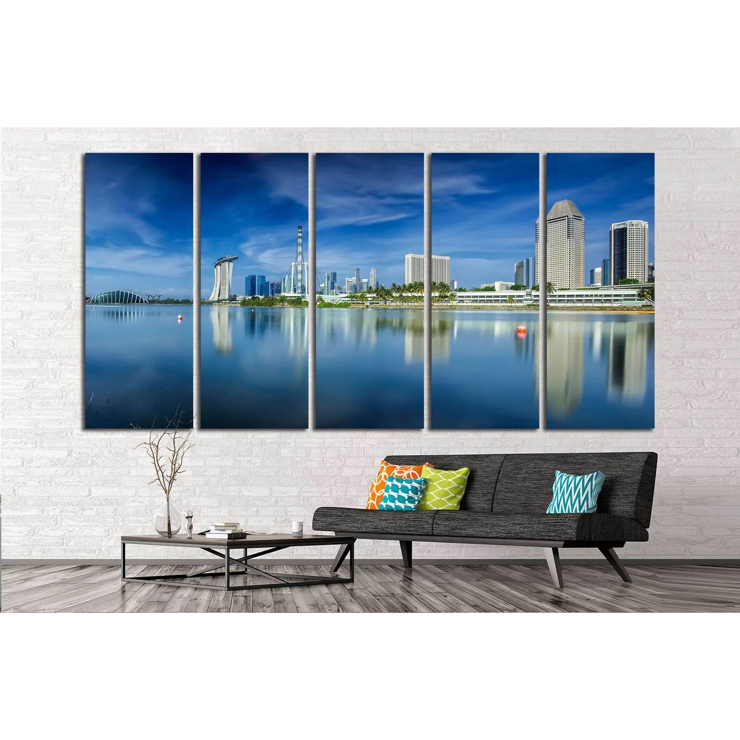 Landscape of Singapore city in day morning time №2165 Ready to Hang Canvas PrintCanvas art arrives ready to hang, with hanging accessories included and no additional framing required. Every canvas print is hand-crafted, made on-demand at our workshop and