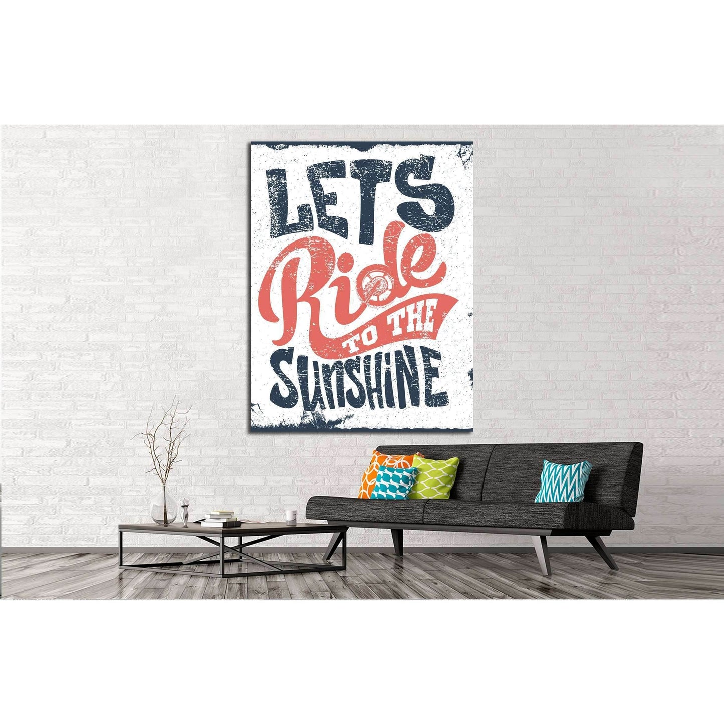 lets ride to the sunshine №4585 Ready to Hang Canvas PrintCanvas art arrives ready to hang, with hanging accessories included and no additional framing required. Every canvas print is hand-crafted, made on-demand at our workshop and expertly stretched aro