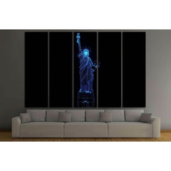 Liberty Statue in Wireframe Hologram Style. Nice 3D Rendering №2566 Ready to Hang Canvas PrintCanvas art arrives ready to hang, with hanging accessories included and no additional framing required. Every canvas print is hand-crafted, made on-demand at our