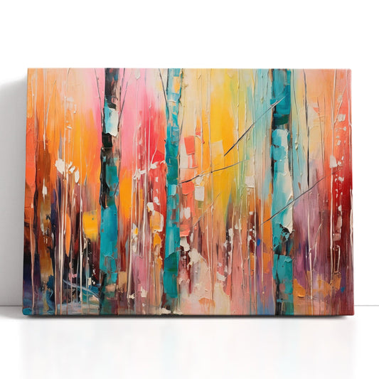Light-Filled Forest in Magenta, Amber and Yellow - Canvas Print - Artoholica Ready to Hang Canvas Print