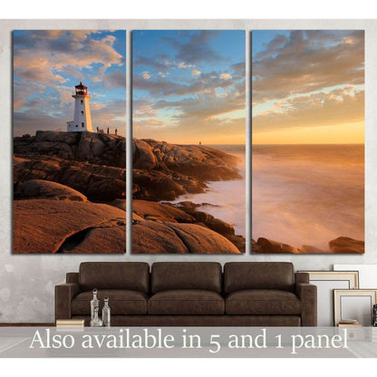 Light House at Peggy Cove at Sunset, Nova Scotia, Canada №2065 Ready to Hang Canvas PrintCanvas art arrives ready to hang, with hanging accessories included and no additional framing required. Every canvas print is hand-crafted, made on-demand at our work