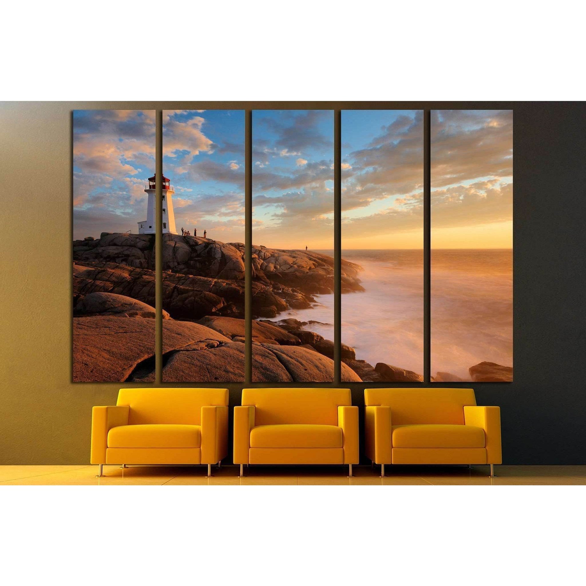 Light House at Peggy Cove at Sunset, Nova Scotia, Canada №2065 Ready to Hang Canvas PrintCanvas art arrives ready to hang, with hanging accessories included and no additional framing required. Every canvas print is hand-crafted, made on-demand at our work