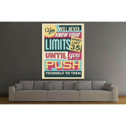 limits №4544 Ready to Hang Canvas PrintCanvas art arrives ready to hang, with hanging accessories included and no additional framing required. Every canvas print is hand-crafted, made on-demand at our workshop and expertly stretched around 100% North Amer