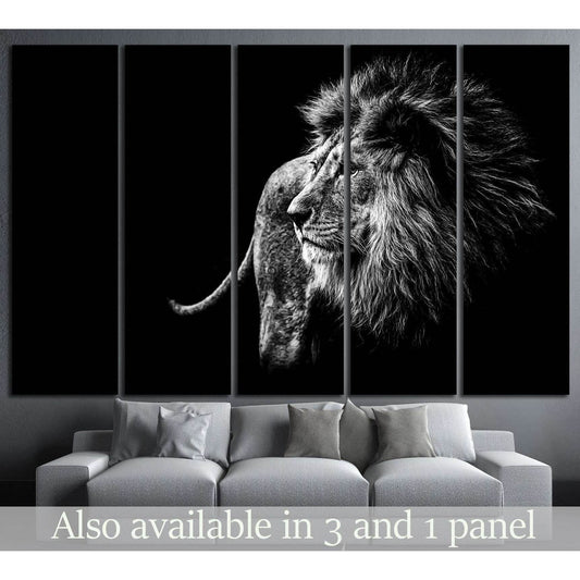 lion in black and white №1328 Ready to Hang Canvas PrintCanvas art arrives ready to hang, with hanging accessories included and no additional framing required. Every canvas print is hand-crafted, made on-demand at our workshop and expertly stretched aroun