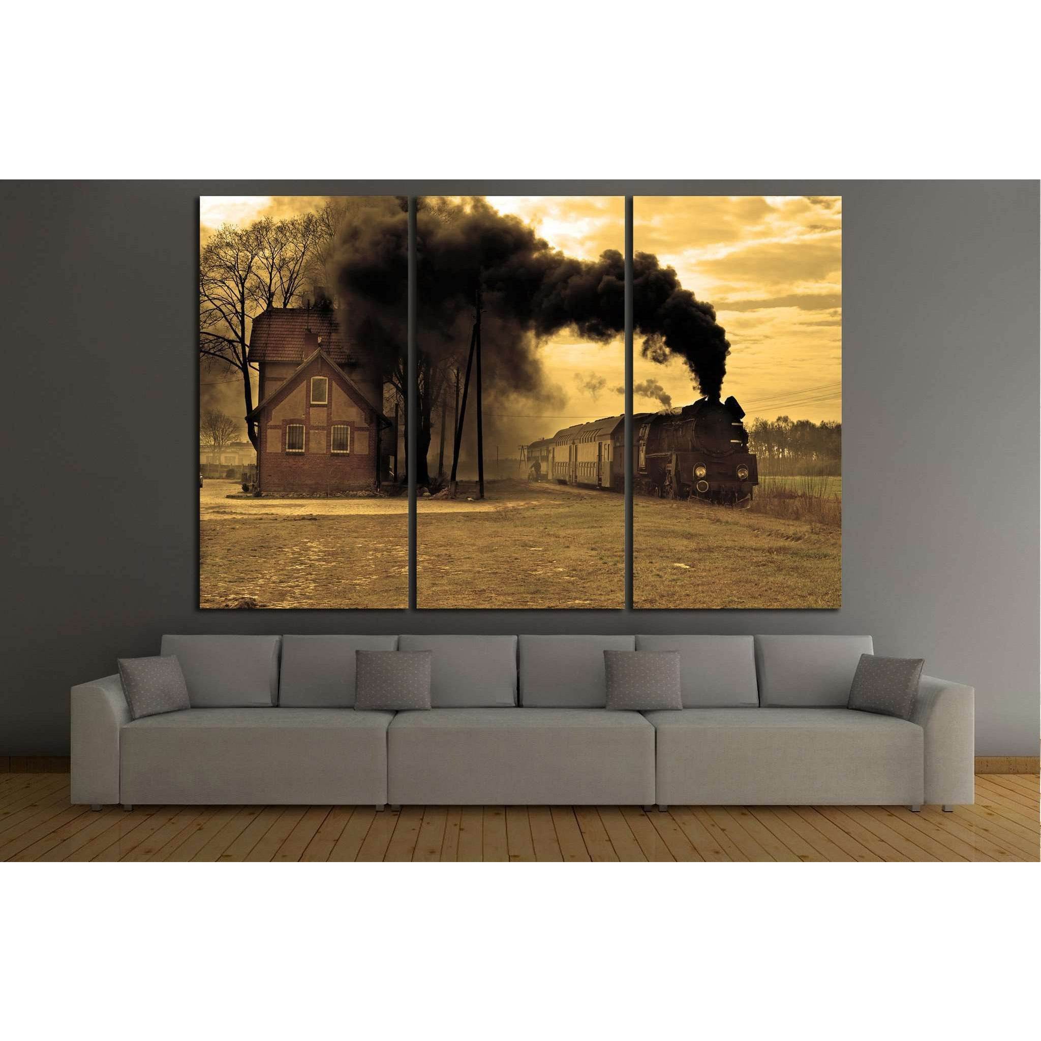 Locomotive and Smoke №236 Ready to Hang Canvas PrintCanvas art arrives ready to hang, with hanging accessories included and no additional framing required. Every canvas print is hand-crafted, made on-demand at our workshop and expertly stretched around 10