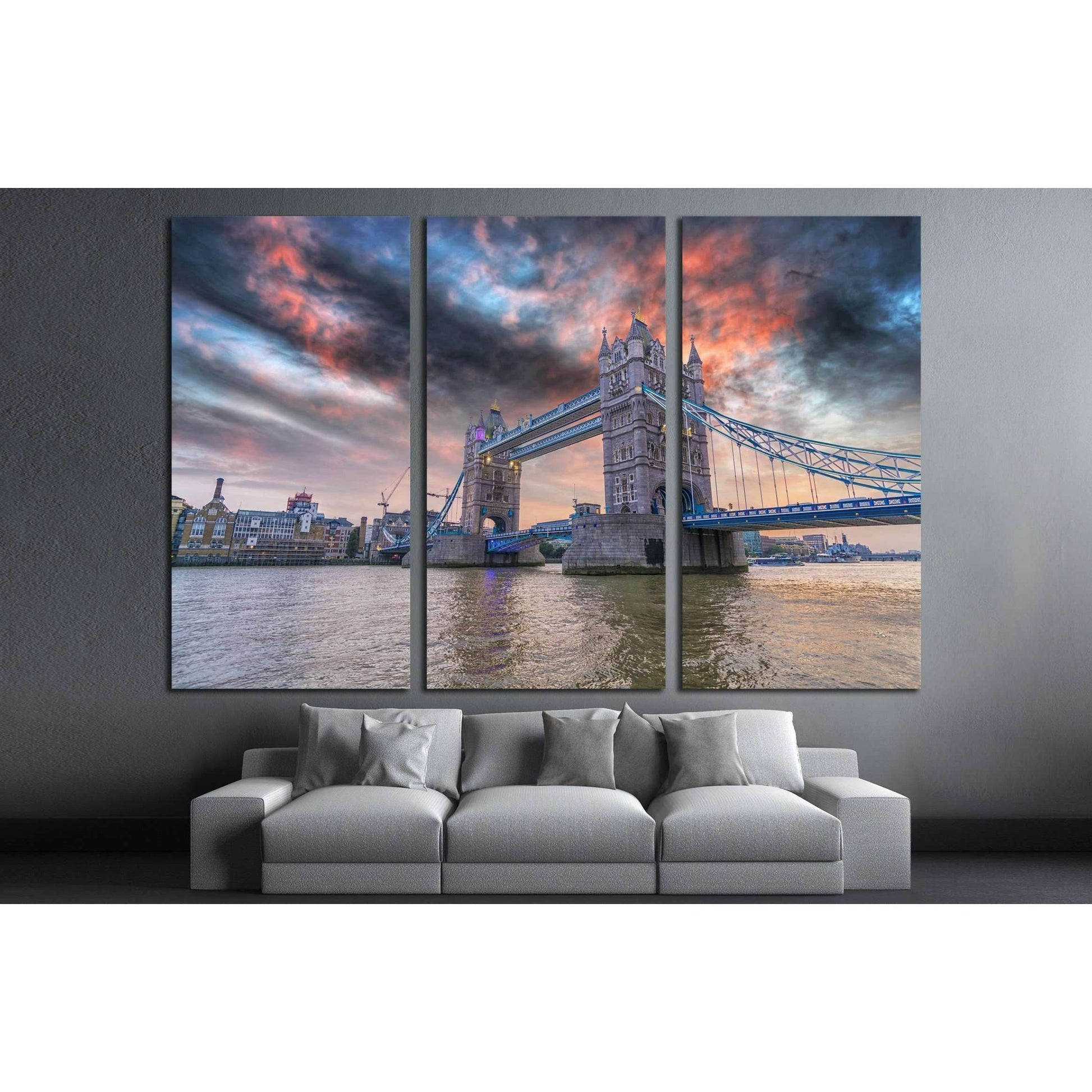 London Bridge at sunset №2266 Ready to Hang Canvas PrintCanvas art arrives ready to hang, with hanging accessories included and no additional framing required. Every canvas print is hand-crafted, made on-demand at our workshop and expertly stretched aroun