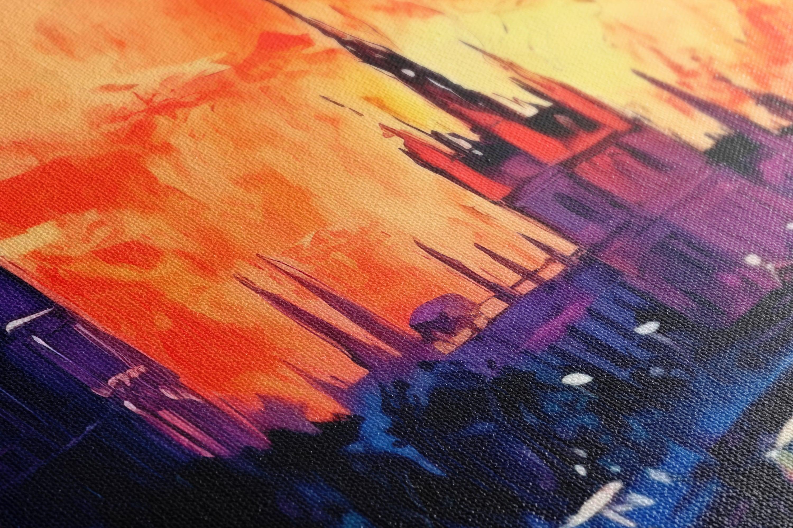 London Skyline with Big Ben at Sunset - Canvas Print - Artoholica Ready to Hang Canvas Print