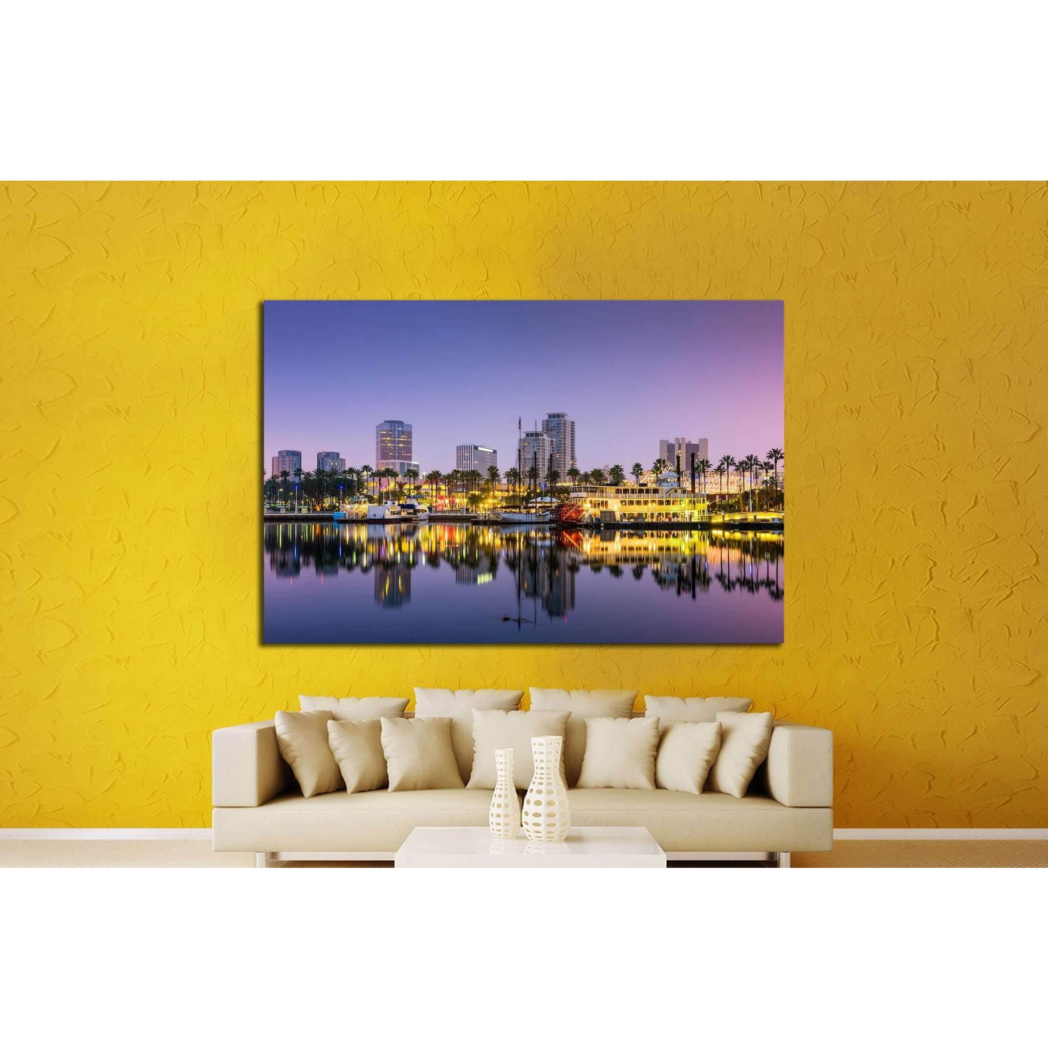 Long Beach, California, USA skyline. №1225 Ready to Hang Canvas PrintCanvas art arrives ready to hang, with hanging accessories included and no additional framing required. Every canvas print is hand-crafted, made on-demand at our workshop and expertly st