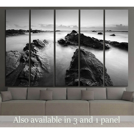 Long exposure seascape in black and white №3138 Ready to Hang Canvas PrintCanvas art arrives ready to hang, with hanging accessories included and no additional framing required. Every canvas print is hand-crafted, made on-demand at our workshop and expert