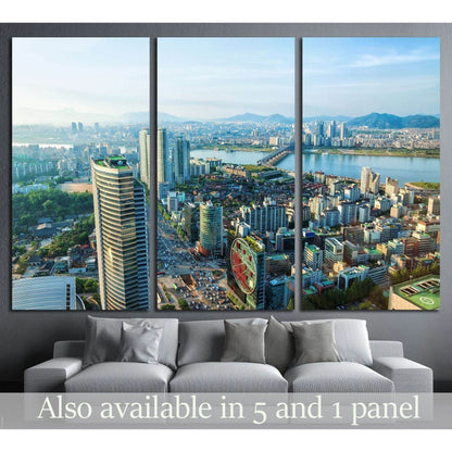 Looking out over downtown Seoul and the Han River №1631 Ready to Hang Canvas PrintCanvas art arrives ready to hang, with hanging accessories included and no additional framing required. Every canvas print is hand-crafted, made on-demand at our workshop an