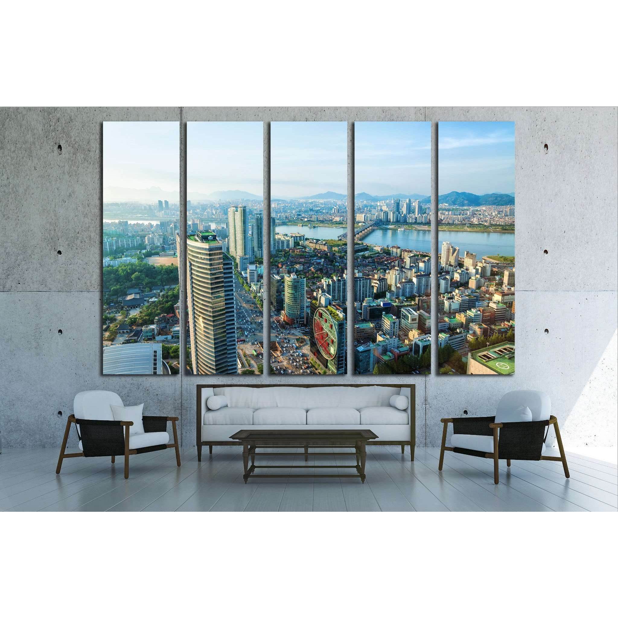 Looking out over downtown Seoul and the Han River №1631 Ready to Hang Canvas PrintCanvas art arrives ready to hang, with hanging accessories included and no additional framing required. Every canvas print is hand-crafted, made on-demand at our workshop an