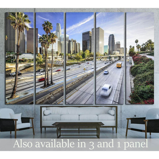 Los Angeles, California, USA downtown cityscape №1635 Ready to Hang Canvas PrintCanvas art arrives ready to hang, with hanging accessories included and no additional framing required. Every canvas print is hand-crafted, made on-demand at our workshop and