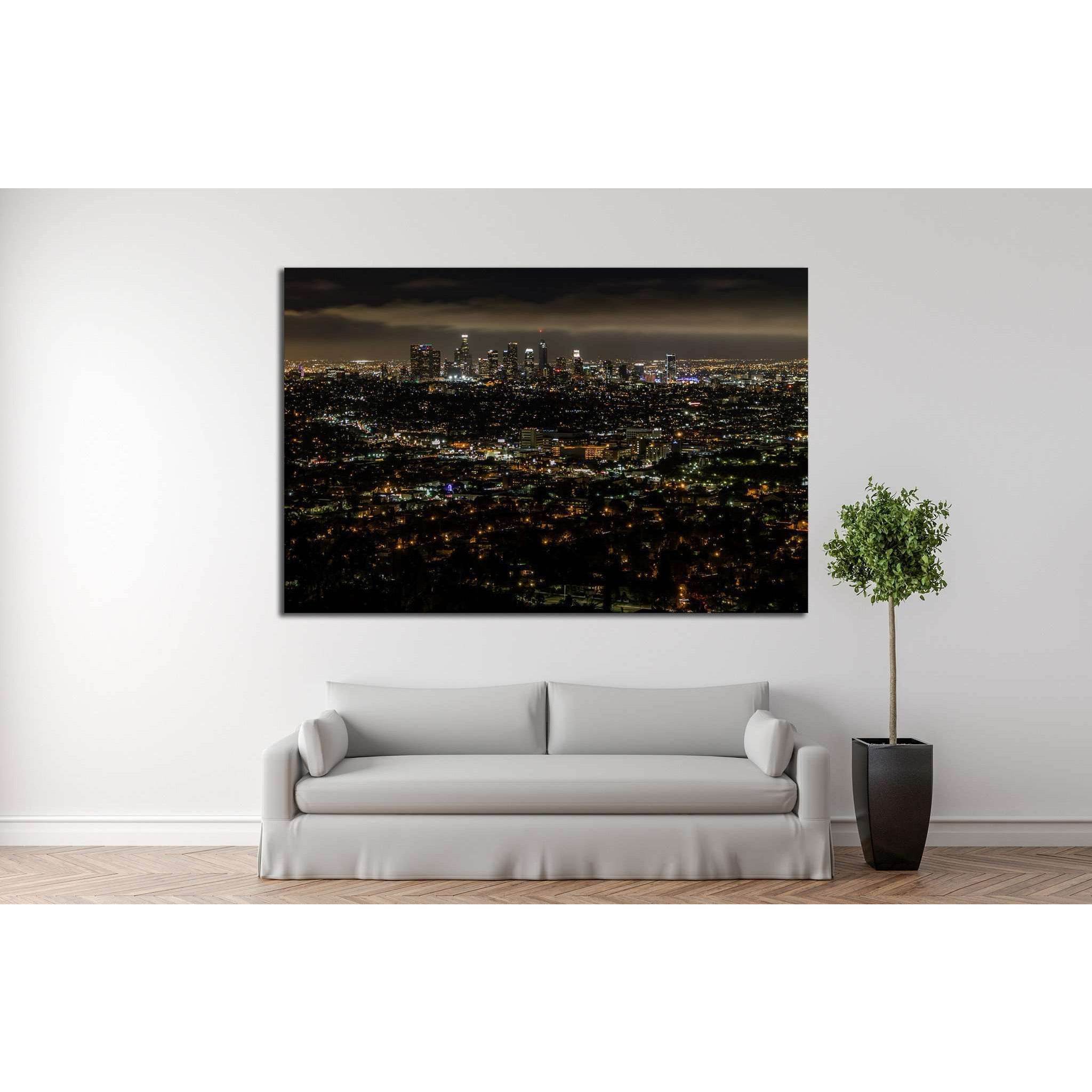 Los Angeles skyline №820 Ready to Hang Canvas PrintCanvas art arrives ready to hang, with hanging accessories included and no additional framing required. Every canvas print is hand-crafted, made on-demand at our workshop and expertly stretched around 100