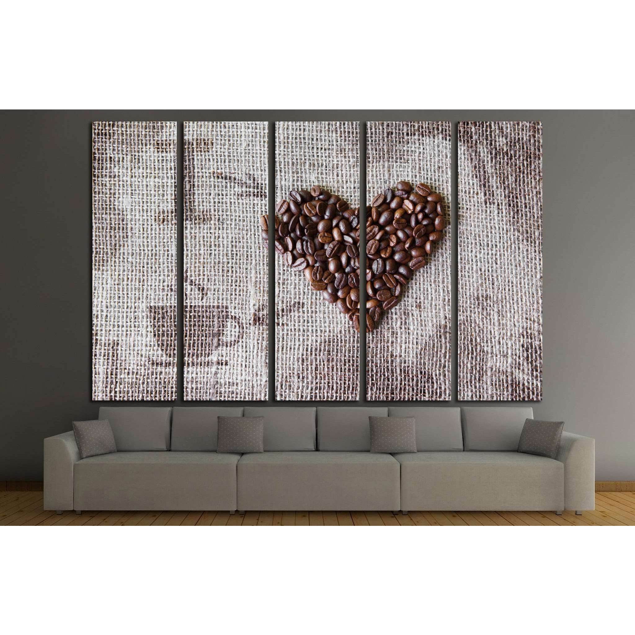 love coffee, coffee beans heart shape background №1915 Ready to Hang Canvas PrintCanvas art arrives ready to hang, with hanging accessories included and no additional framing required. Every canvas print is hand-crafted, made on-demand at our workshop and