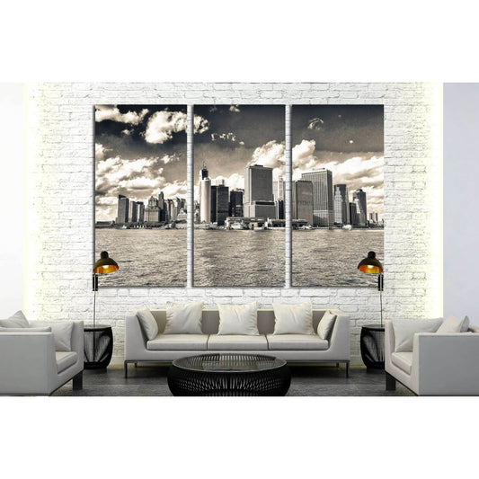 Lower Manhattan on a beautiful sunny day. New York City skyline №2898 Ready to Hang Canvas PrintCanvas art arrives ready to hang, with hanging accessories included and no additional framing required. Every canvas print is hand-crafted, made on-demand at o