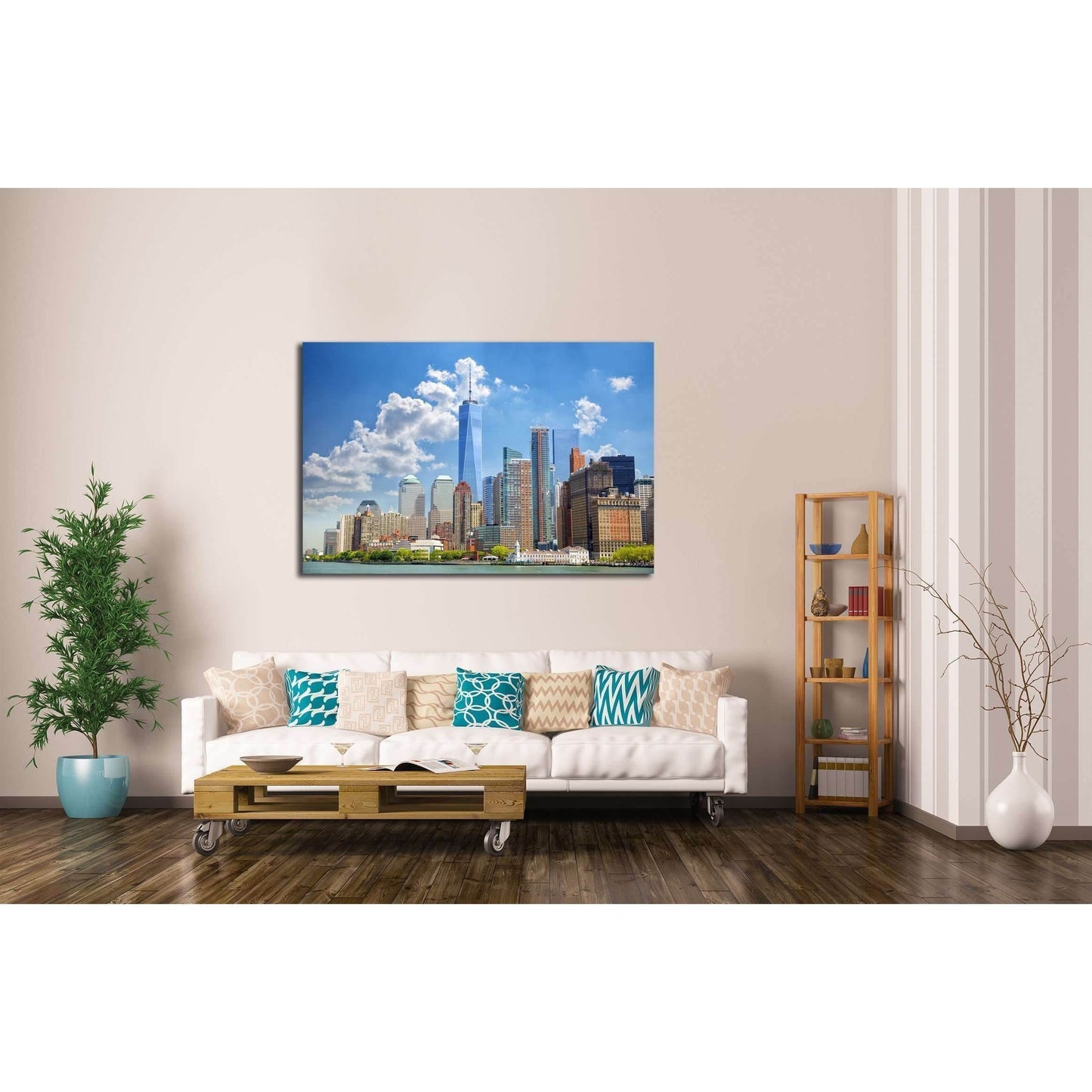 Lower Manhattan urban skyscrapers in New York City №2217 Ready to Hang Canvas PrintCanvas art arrives ready to hang, with hanging accessories included and no additional framing required. Every canvas print is hand-crafted, made on-demand at our workshop a