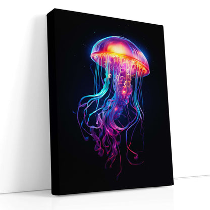 Luminous Dance of Cosmic Medusa - Canvas Print - Artoholica Ready to Hang Canvas Print