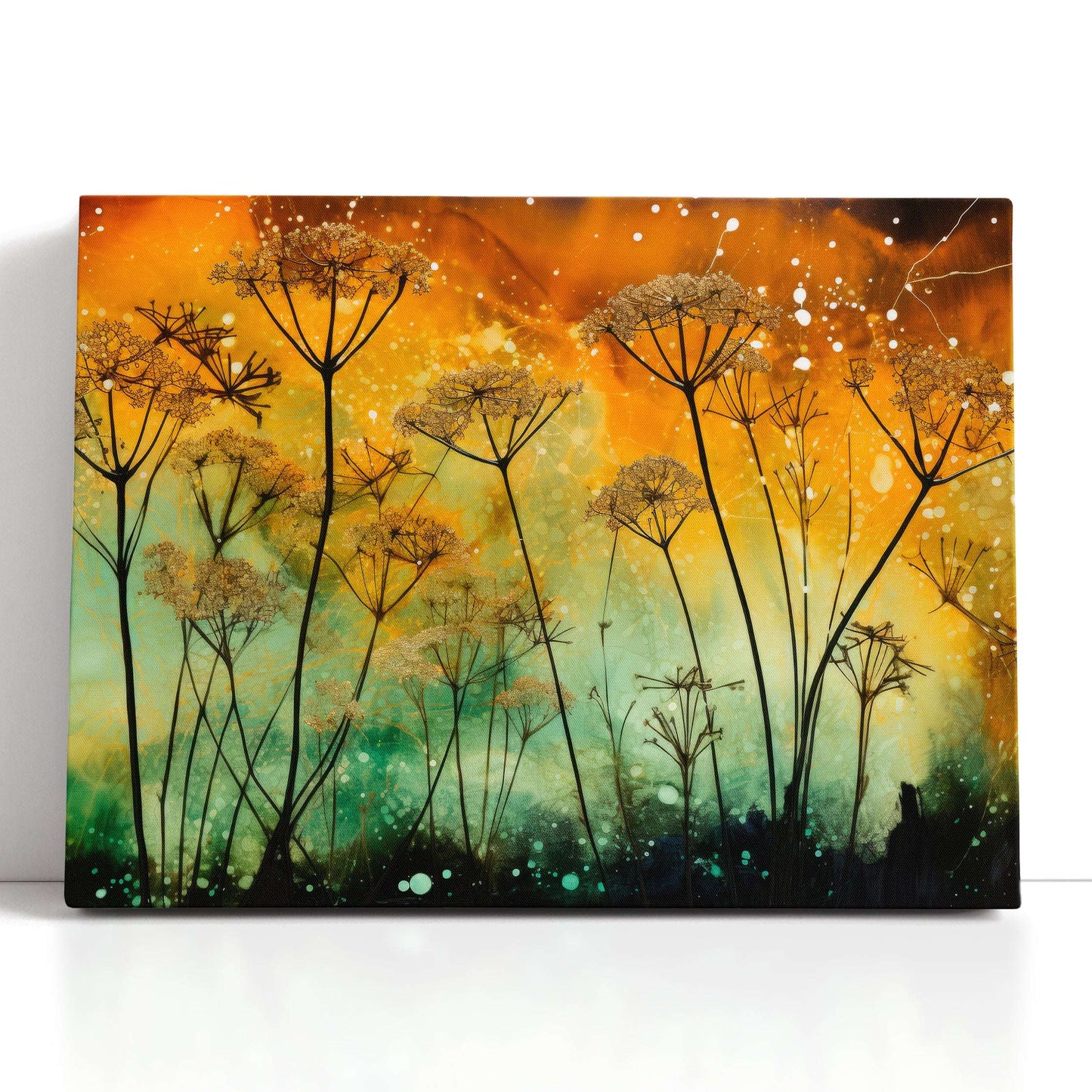 Luminous Landscape with Delicate Flowers - Canvas Print - Artoholica Ready to Hang Canvas Print