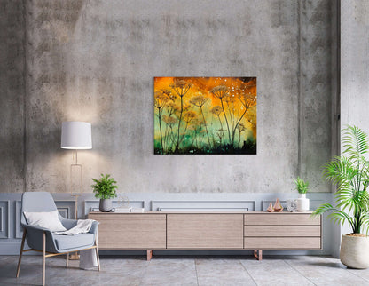 Luminous Landscape with Delicate Flowers - Canvas Print - Artoholica Ready to Hang Canvas Print