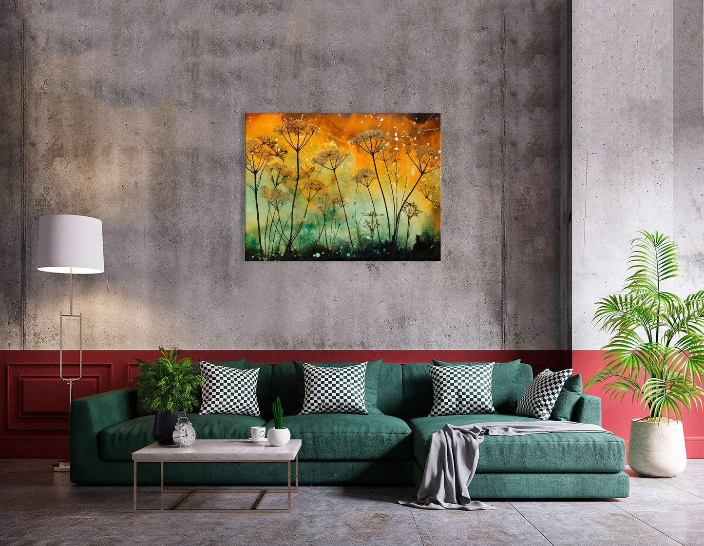 Luminous Landscape with Delicate Flowers - Canvas Print - Artoholica Ready to Hang Canvas Print