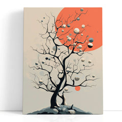 Luminous Orbs and Midnight Trees - Canvas Print - Artoholica Ready to Hang Canvas Print