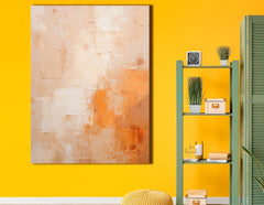 Luminous Tangerine and Brown Harmony - Canvas Print - Artoholica Ready to Hang Canvas Print