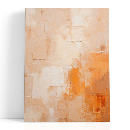 Luminous Tangerine and Brown Harmony - Canvas Print - Artoholica Ready to Hang Canvas Print