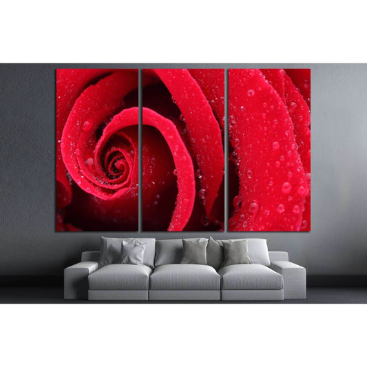 Macro Shot of a Red Rose №2551 Ready to Hang Canvas PrintCanvas art arrives ready to hang, with hanging accessories included and no additional framing required. Every canvas print is hand-crafted, made on-demand at our workshop and expertly stretched arou
