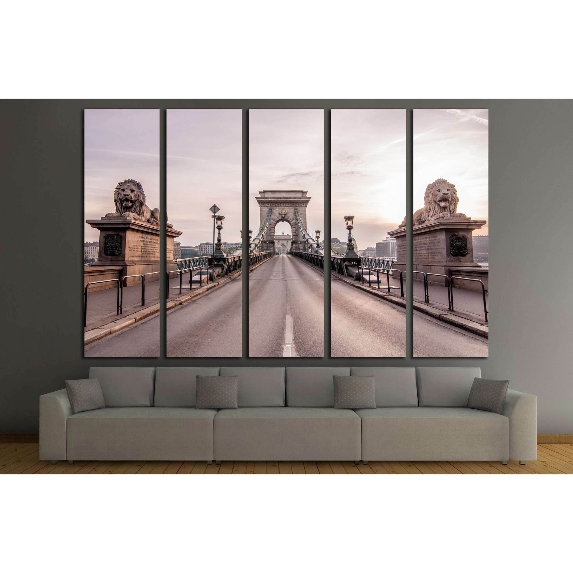 Chain Bridge in beautiful Budapest, the capital of Hungary №2248 Ready to Hang Canvas PrintCanvas art arrives ready to hang, with hanging accessories included and no additional framing required. Every canvas print is hand-crafted, made on-demand at our wo