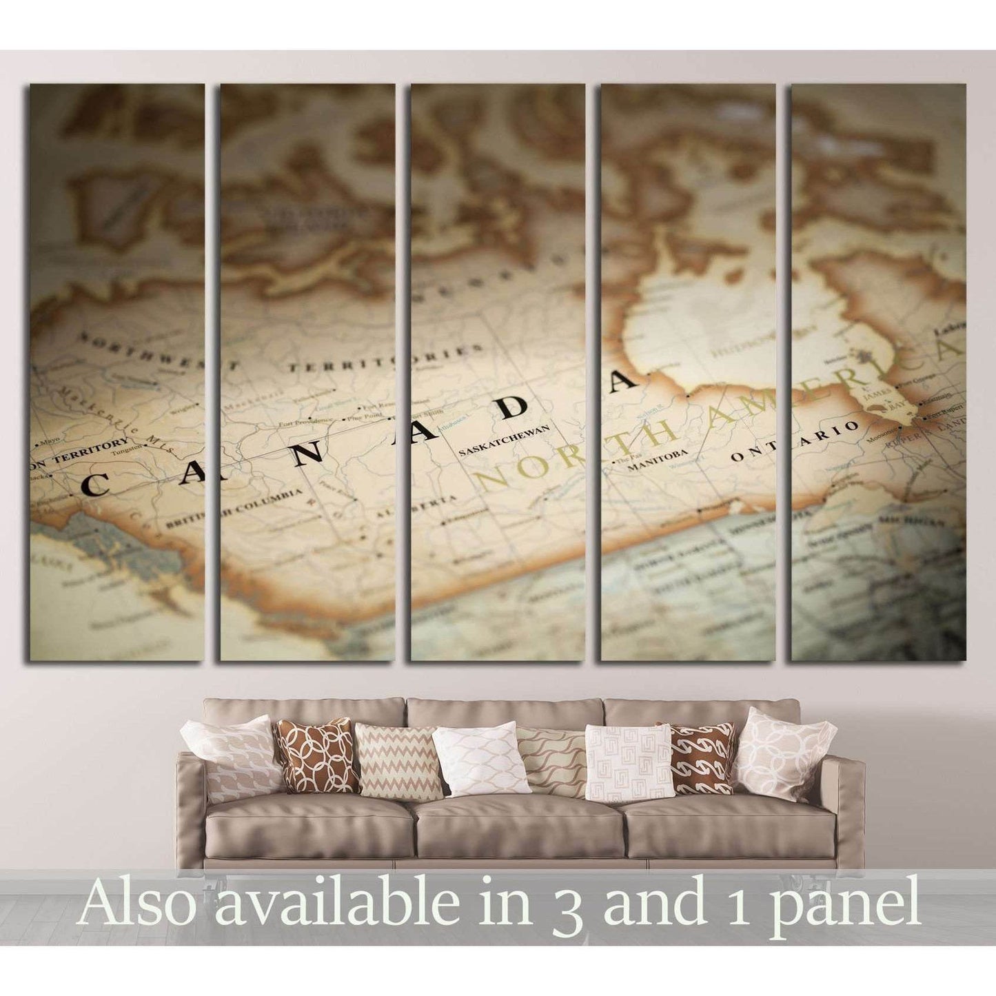 Magnifying Canada on map №2101 Ready to Hang Canvas PrintCanvas art arrives ready to hang, with hanging accessories included and no additional framing required. Every canvas print is hand-crafted, made on-demand at our workshop and expertly stretched arou