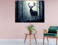 Majestic Deer in Low Poly Style - Canvas Print - Artoholica Ready to Hang Canvas Print