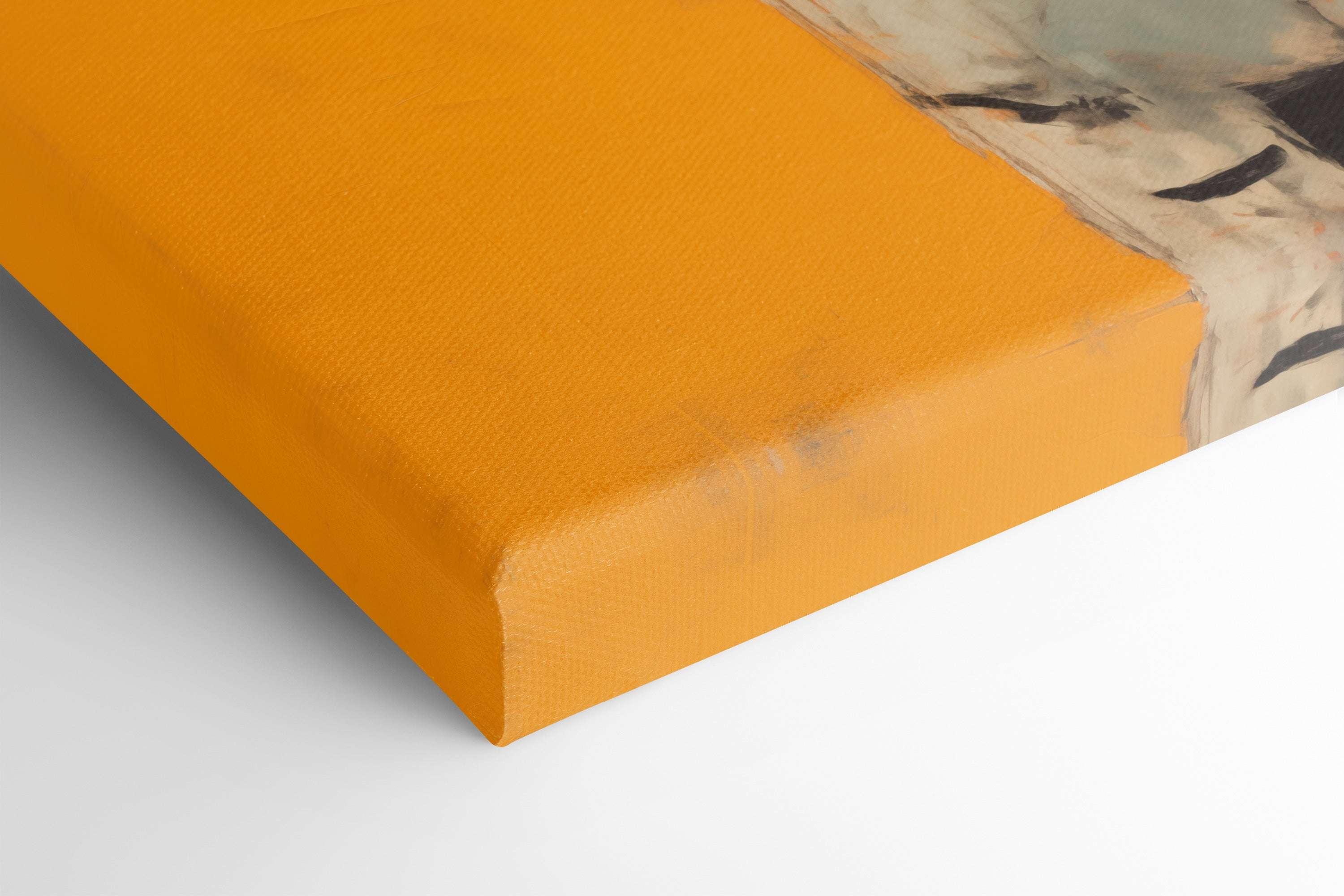 Majestic Wild Tiger on Vibrant Orange - Canvas Print - Artoholica Ready to Hang Canvas Print